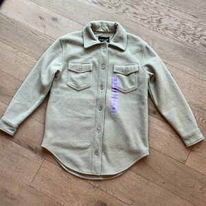 NWT Hilary Radley Fleece Shirt Jacket in Mint Sage Green (XS) - SOLD OUT